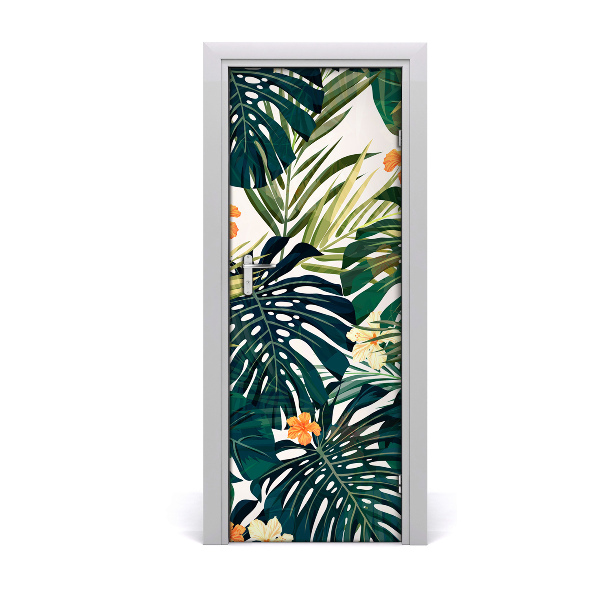 Self-adhesive door veneer Hawaiian pattern