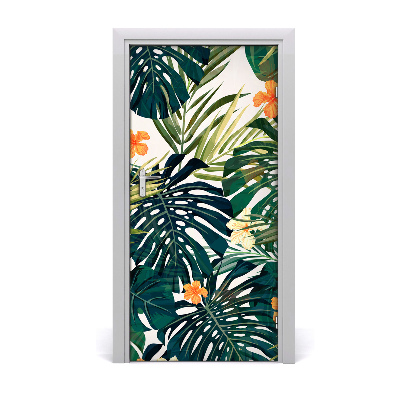 Self-adhesive door veneer Hawaiian pattern