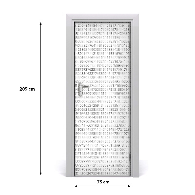 Door wallpaper Binary code