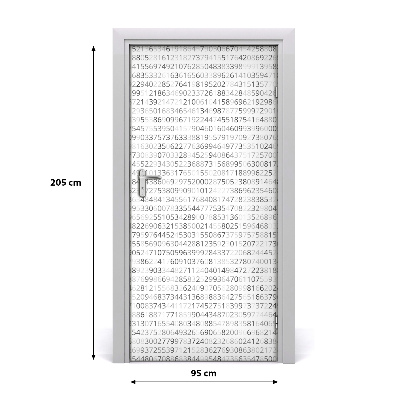 Door wallpaper Binary code