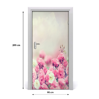 Self-adhesive door sticker Wild rose