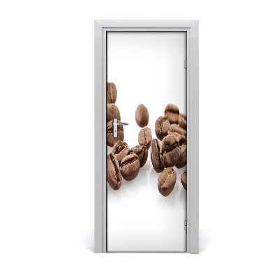 Self-adhesive door sticker Coffee beans