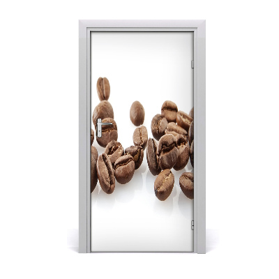 Self-adhesive door sticker Coffee beans