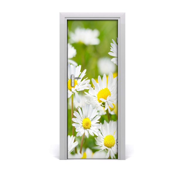 Self-adhesive door sticker Daisies