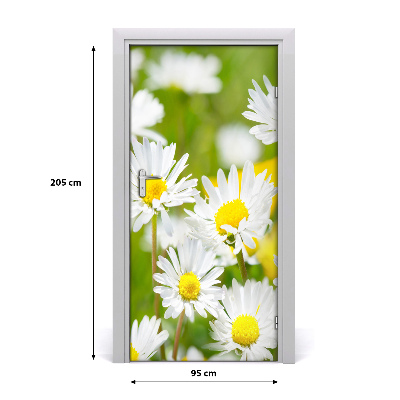 Self-adhesive door sticker Daisies