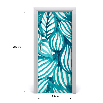 Self-adhesive door wallpaper Leaves