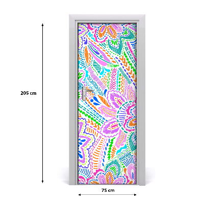 Self-adhesive door veneer Floral pattern