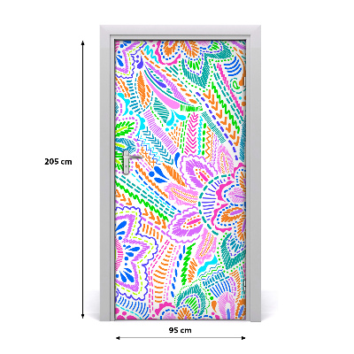 Self-adhesive door veneer Floral pattern