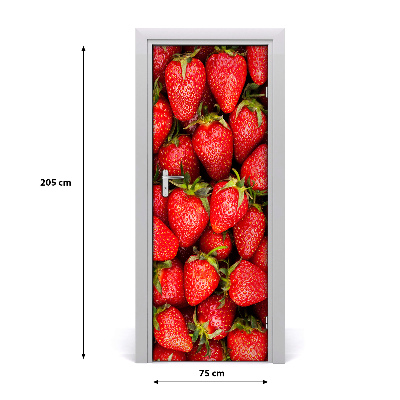 Self-adhesive door sticker Strawberries