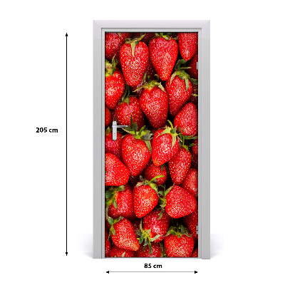 Self-adhesive door sticker Strawberries