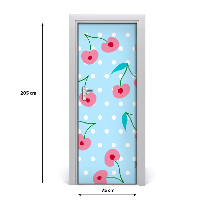 Self-adhesive door sticker The wall of cherry