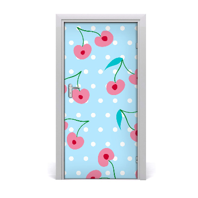 Self-adhesive door sticker The wall of cherry