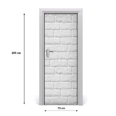 Door wallpaper Brick wall