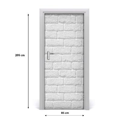 Door wallpaper Brick wall