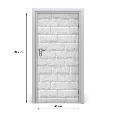 Door wallpaper Brick wall