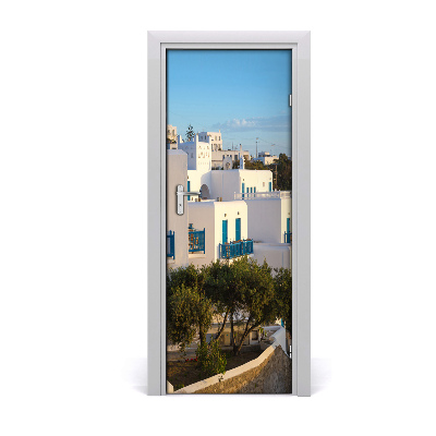 Self-adhesive door wallpaper Mykonos greece