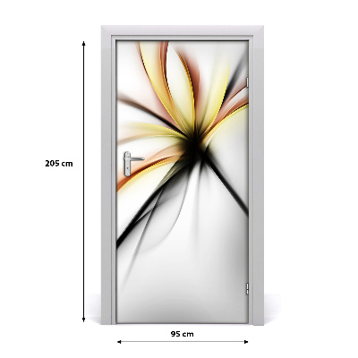 Self-adhesive door sticker Abstract flower