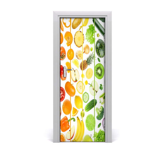 Self-adhesive door sticker Fruits and vegetables