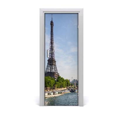 Self-adhesive door wallpaper Eiffel tower