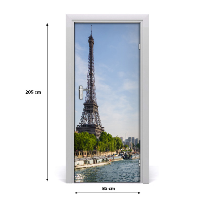 Self-adhesive door wallpaper Eiffel tower