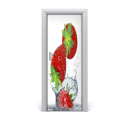 Self-adhesive door sticker Strawberries