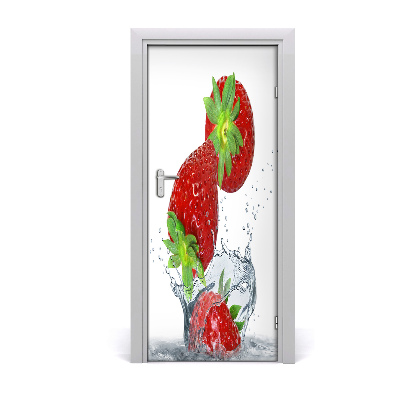 Self-adhesive door sticker Strawberries