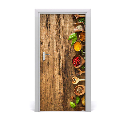 Self-adhesive door sticker Colorful spices