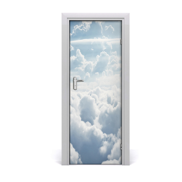 Door wallpaper Flight over the clouds