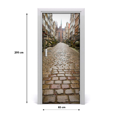 Self-adhesive door wallpaper Gdansk poland