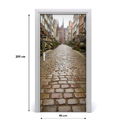 Self-adhesive door wallpaper Gdansk poland