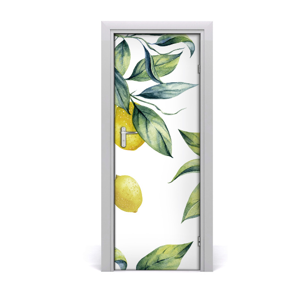 Self-adhesive door sticker Lemons