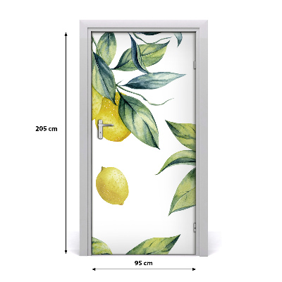 Self-adhesive door sticker Lemons