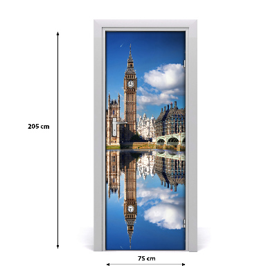 Self-adhesive door wallpaper Big ben london