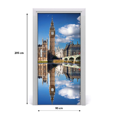 Self-adhesive door wallpaper Big ben london