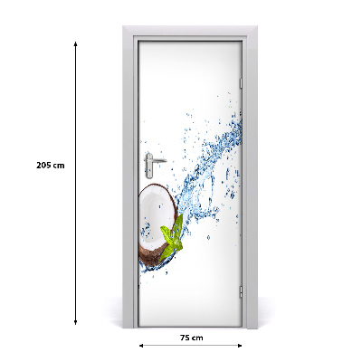 Self-adhesive door sticker Coconut