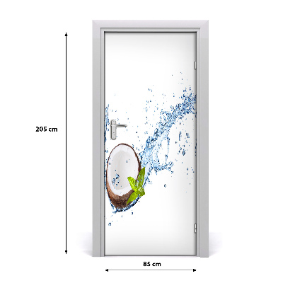 Self-adhesive door sticker Coconut