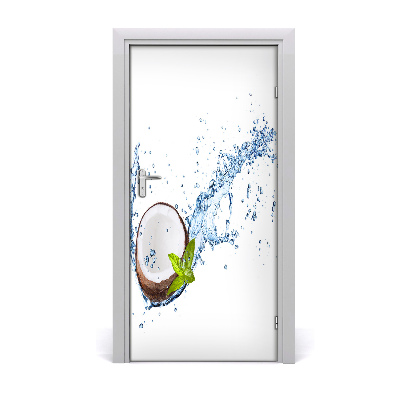 Self-adhesive door sticker Coconut