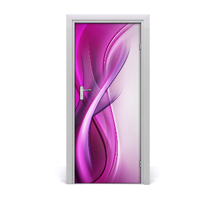 Self-adhesive door sticker Wall waves background