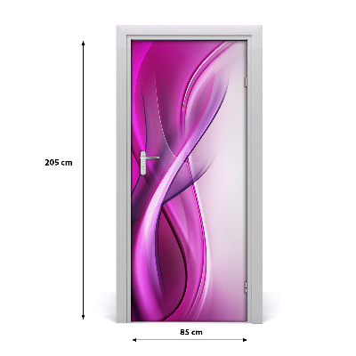 Self-adhesive door sticker Wall waves background