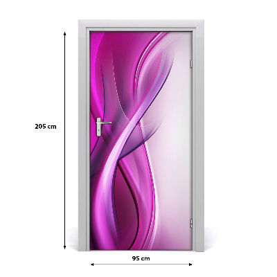 Self-adhesive door sticker Wall waves background