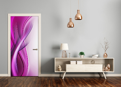 Self-adhesive door sticker Wall waves background