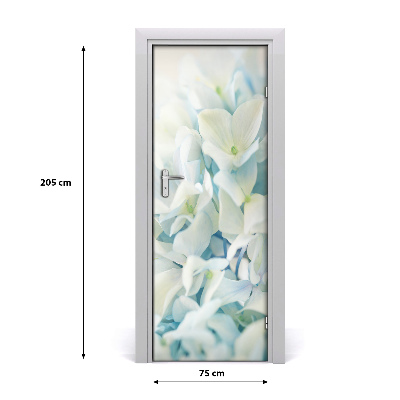 Self-adhesive door sticker Hydrangea flower