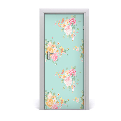 Self-adhesive door wallpaper Flowers