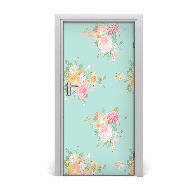 Self-adhesive door wallpaper Flowers