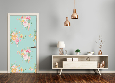 Self-adhesive door wallpaper Flowers