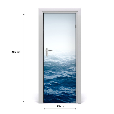 Door wallpaper Sea waves