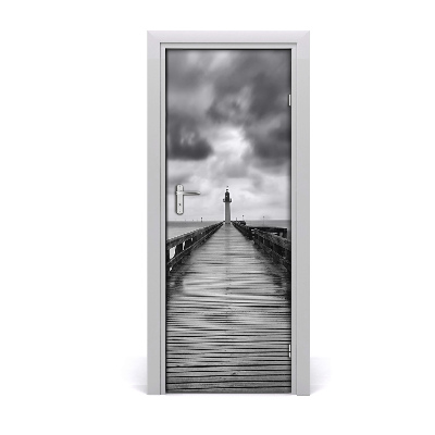 Self-adhesive door wallpaper Lighthouse