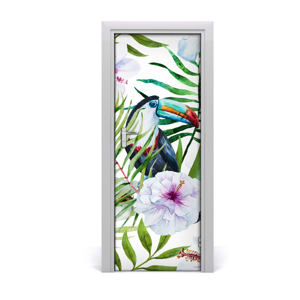 Self-adhesive door veneer Hawaiian pattern