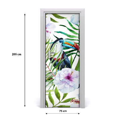 Self-adhesive door veneer Hawaiian pattern