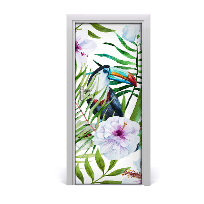 Self-adhesive door veneer Hawaiian pattern